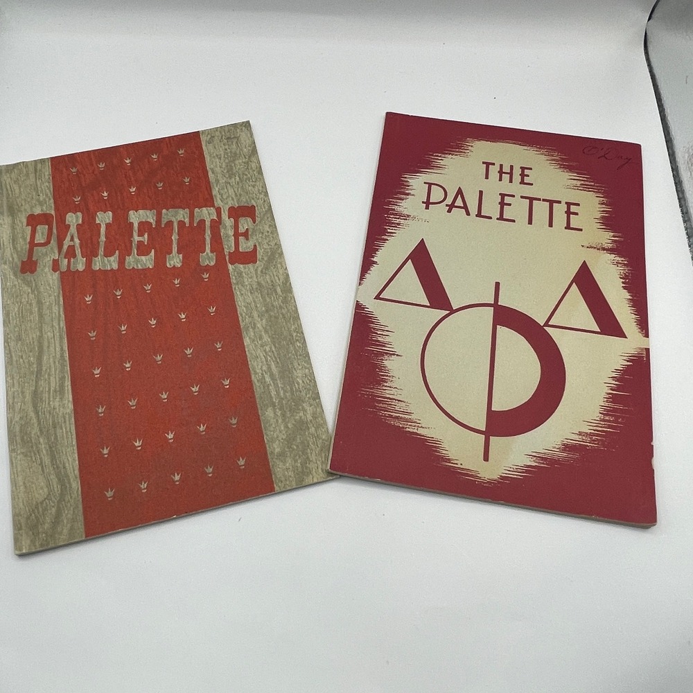 Delta Phi Delta The Palette Art‎ Fraternity Journal 1944 1946 Red Frat Ephemera